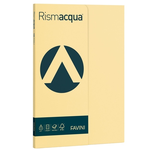 [D50585] Carta RISMACQUA SMALL A4 90gr 100fg camoscio 02 FAVINI