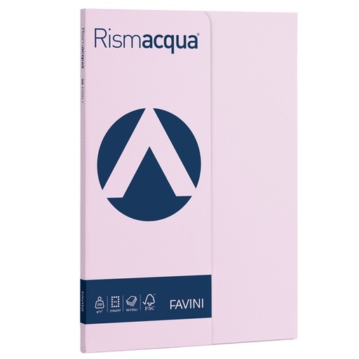 [D50598] Carta RISMACQUA SMALL A4 200gr 50fg lilla 06 FAVINI