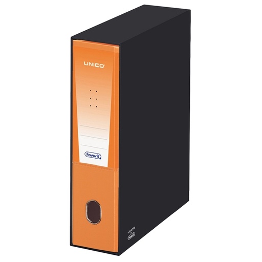 [D51104] Registratore Unico c/custodia arancio dorso 8cm f.to protocollo Favorit