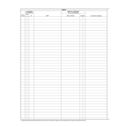 [D51150] REGISTRO MERCI IN LAVORAZIONE 31X24 47PAG. E2286