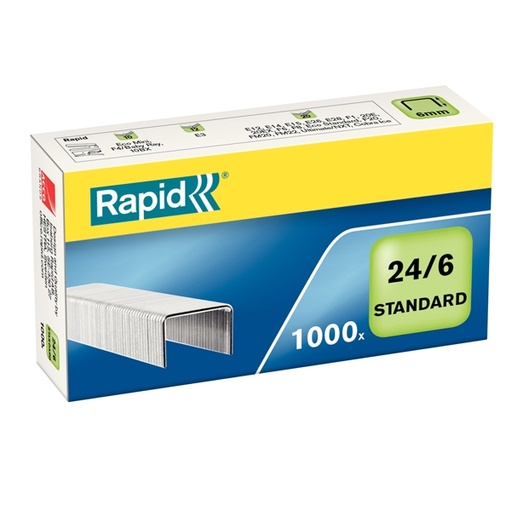 [D51193] SCATOLA DA 1000 PUNTI RAPID 24/6 ZINCATI