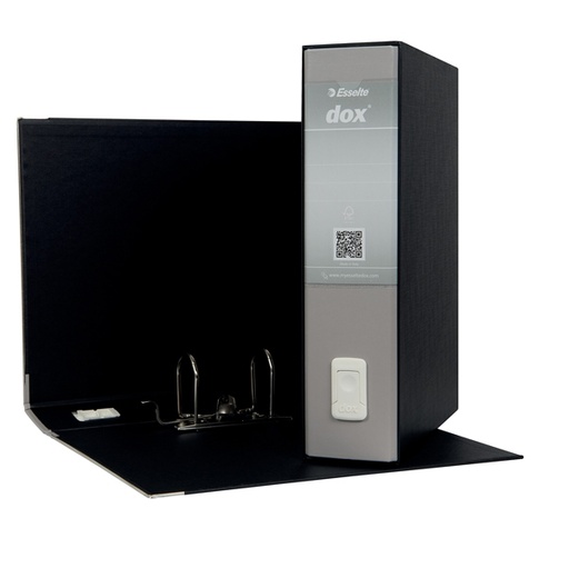 [D51245] Registratore Dox 2 grigio chiaro dorso 8cm f.to protocollo Esselte