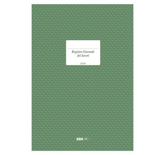 [D51251] REGISTRO GIORNALE LAVORI 31x21cm 47pagine numerate E2909 EDIPRO