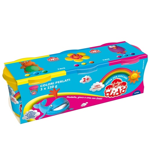 [D51278] TRIS BARATTOLI DIDO' 220GR GIALLO-MAGENTA-BLU