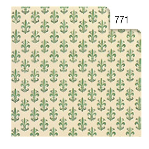 [D51462] ROTOLO CARTARIVESTO 50X500CM GIGLIO VERDE LAVABILE REX58