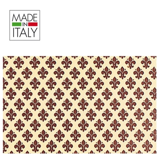 [D51465] ROTOLO CARTARIVESTO 49X300CM GIGLIO MARRONE ADESIVO REXTACO