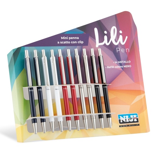 [D51738] CARTELLA 10 MINI PENNE A SFERA SCATTO 1301 NIJI