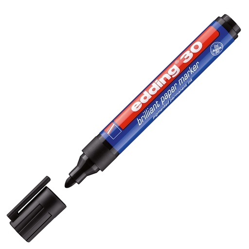 [D52879] MARCATORE EDDING 30 PERMANENTE PUNTA TONDA NERO