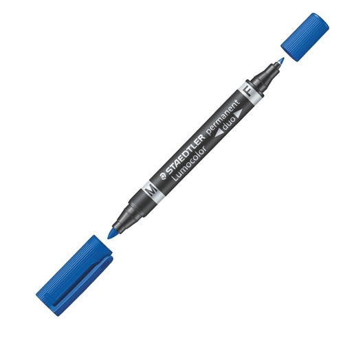 [D52921] PENNARELLO LUMOCOLOR DUO PERMANENT 348 F/M BLU