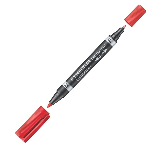 [D52922] PENNARELLO LUMOCOLOR DUO PERMANENT 348 F/M ROSSO