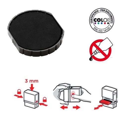 [D53119] TAMPONE COLOP E/R12 NERO