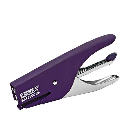 [D53153] Cucitrice a pinza RAPID S51 SOFT GRIP viola