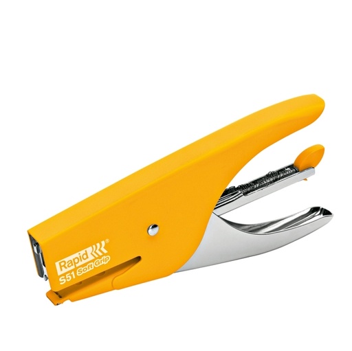 [D53155] Cucitrice a pinza RAPID S51 SOFT GRIP giallo