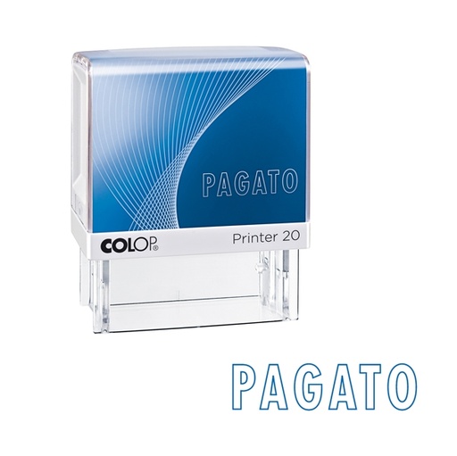 [D53183] Timbro Printer 20/L G7 autoinchiostrante 14x38mm "PAGATO" COLOP