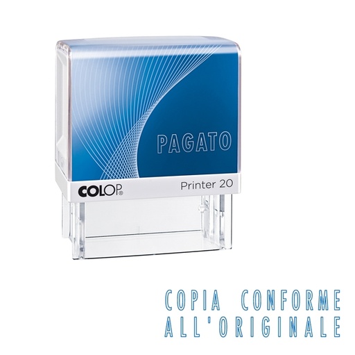[D53185] Timbro Printer 20/L G7 autoinchiostrante 14x38mm "COPIA CONFORME.." COLOP