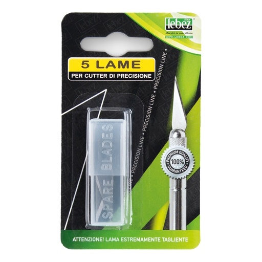 [D53786] TUBETTO 5 LAME RICAMBIO PER CUTTER HOBBY KNIFE ART.B-56