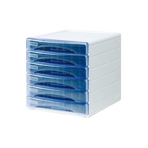 [D53992] CASSETTIERA 6 CASS. OLIVIA AZZURRO TRASP. ARDA