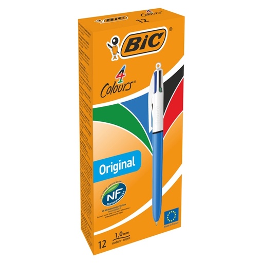 [D54106] Scatola 12 penna sfera scatto 4 COLORI BIC