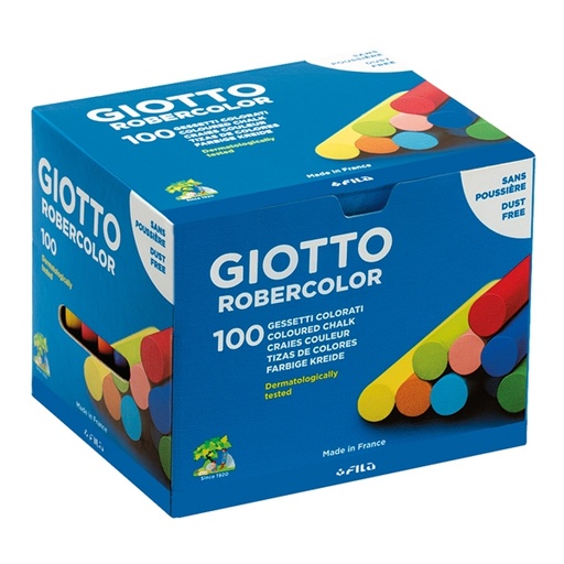 [D55410] SCATOLA 100 GESSETTI TONDI COLORATI GIOTTO