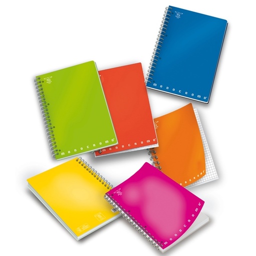 [D55732] QUADERNO SPIRALATO A5 C/FORI 5MM 70FG 80GR MONOCROMO