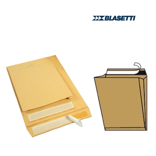 [D56429] 250 BUSTE A SACCO AVANA 190X260X40MM CON SOFFIETTI E STRIP MONODEX