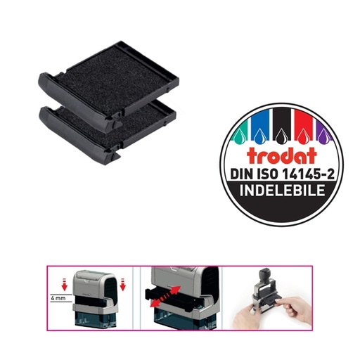 [D56538] BLISTER DA 2 TAMPONI 6/9430 NERO TRODAT
