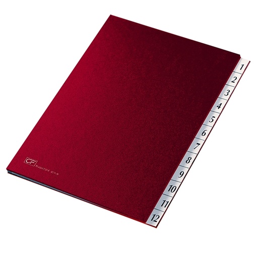 [D56593] MONITORE 1/12 FRASCHINI FORMATO 24X34CM ROSSO ART. 627-N