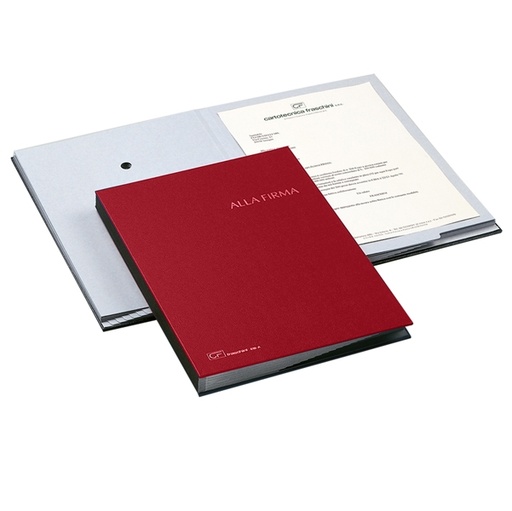 [D56602] LIBRO FIRMA 18 PAGINE 24X34CM ROSSO 618-A FRASCHINI