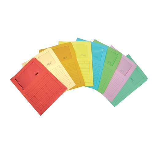 [D56625] 50 Cartelline a L c/finestra giallo 120gr Sintex Blasetti