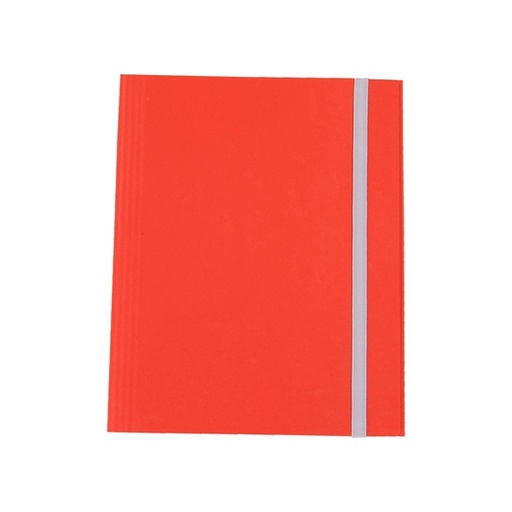 [D56637] CARTELLINA 3 LEMBI C/ELASTICO FIBRONE 27X37CM ROSSO 75 CDG