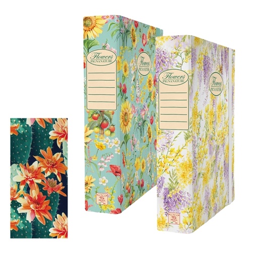 [D56707] Cartella progetti con elastico 24x34cm dorso 7cm Pigna Nature Flowers
