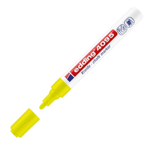 [D56808] Marcatore EDDING 4095 punta conica gesso liquido giallo fluo