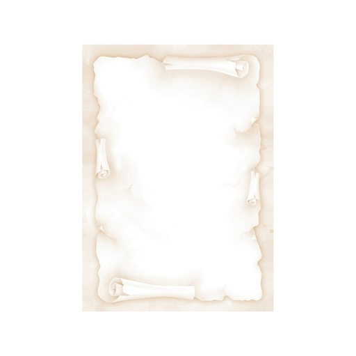 [D57194] CARTA CON STAMPA "PERGAMENA" AVORIO A4 90GR 20FG DECADRY