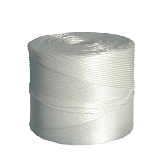 [D57316] BOBINA DI SPAGO BIANCO IN FIBRA PPL 1/500 1000MT 2KG