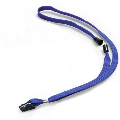 [D57362] 10 CORDONCINO PORTABADGE IN TESSUTO 440X10MM BLU DURABLE