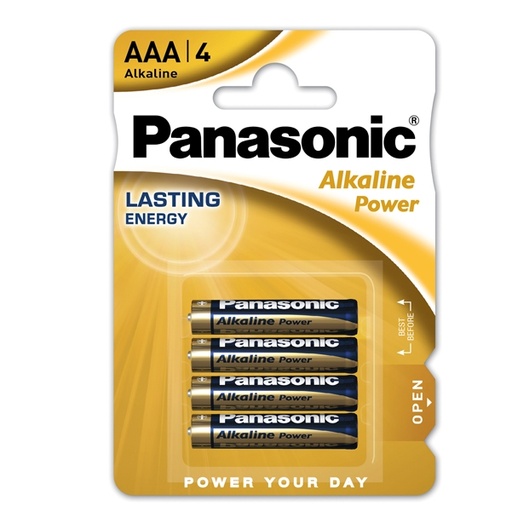[D57373] BLISTER 4 PILE MINISTILO ALKALINE AAA 1,5V PANASONIC