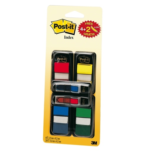 [D57406] 200 SEGNAPAGINA INDEX 680 IN 4 COLORI CLASSICI + 48 MINI FRECCE