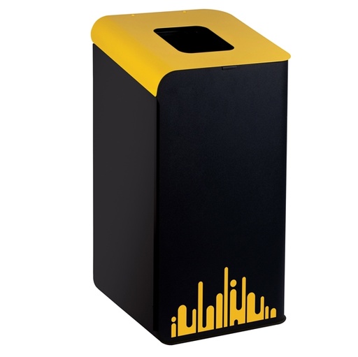 [D93761] Gettacarte Rubik Evo Giallo 80Lt per raccolta differenziata