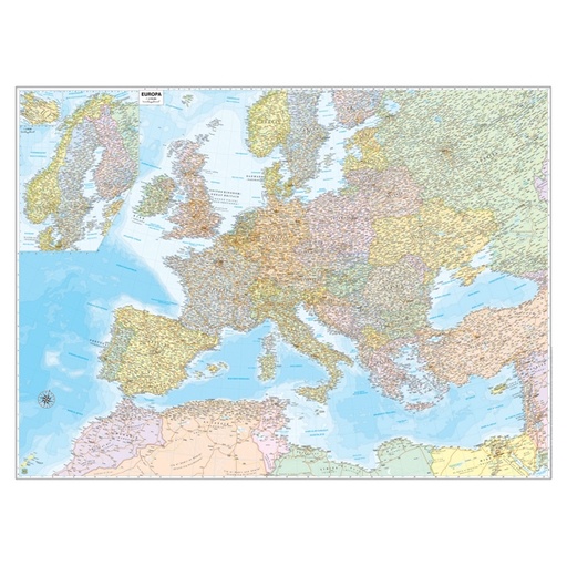 [D57415] CARTA GEOGRAFICA MURALE EUROPA 132X99CM BELLETTI