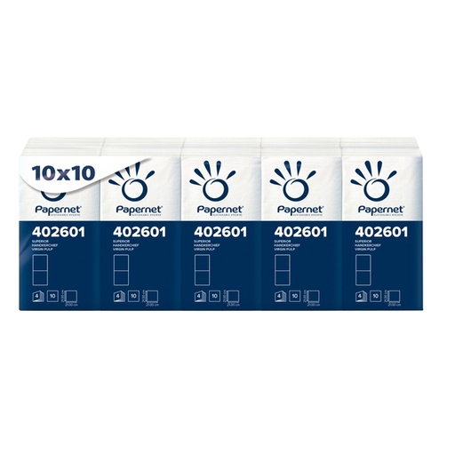 [D57510] 10 PACCHETTI DA 10 FAZZOLETTI 4 VELI PAPERNET