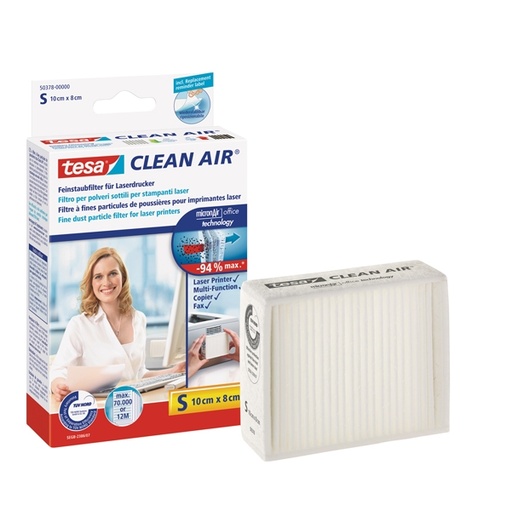 [D57590] Filtro Clean Air S per stampanti e fax - 10x8cm - Tesa