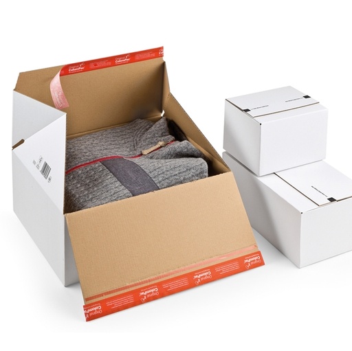 [D93772] Scatola per spedizione E-Commerce 30,6x18,6x12,7cm Bianco