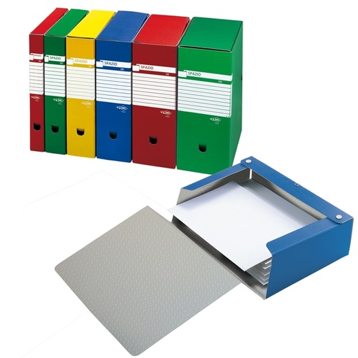 [D57845] Scatola archivio Spazio 80 25x35cm dorso 8cm giallo Sei Rota