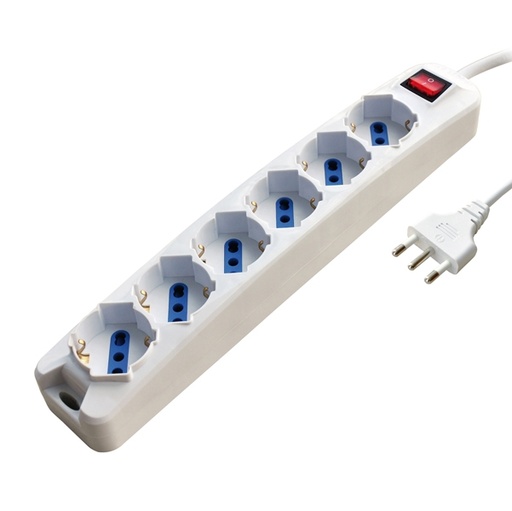 [D57915] PRESA MULTIPLA 6 PRESE MULTISTANDARD TEDESCO-ITALIANO MELCHIONI