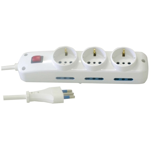 [D57917] PRESA MULTIPLA 3 PRESE FRONTALI+ 6 LATERALI MKC