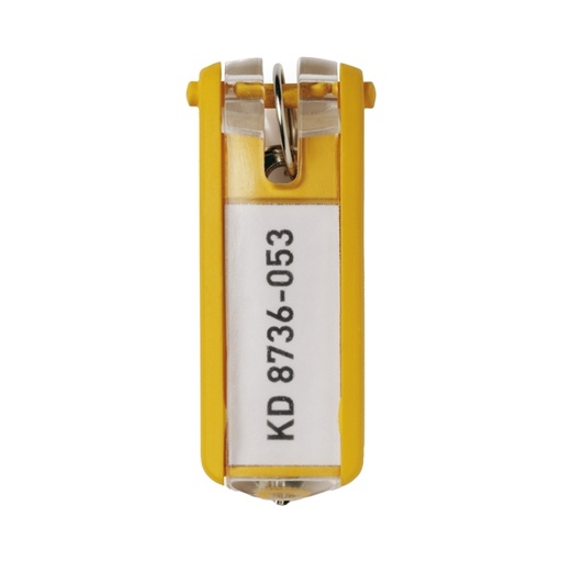 [D58026] SCATOLA 6 PORTACHIAVI KEY CLIP GIALLO DURABLE