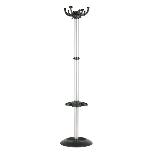 [D58092] APPENDIABITI 168CM JOLLY A 8 POSTI NERO/GRIGIO