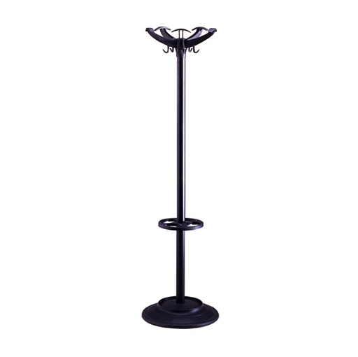 [D58093] APPENDIABITI 168CM A 5 POSTI C/PORTAOMBRELLI NERO