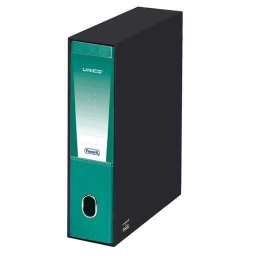 [D58493] Registratore Unico c/custodia verde metal dorso 8cm f.to protocollo Favorit