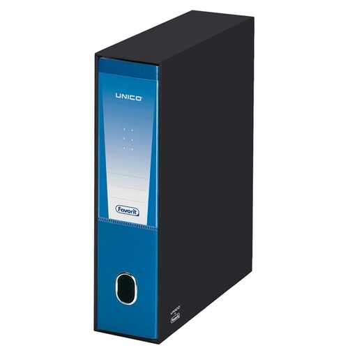 [D58495] Registratore Unico c/custodia blu metal dorso 8cm f.to protocollo Favorit